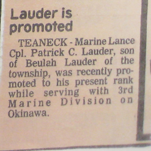 Patrick C. Lauder's Promotion